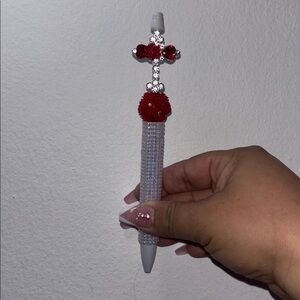 #68 Red Cross Bling Pen